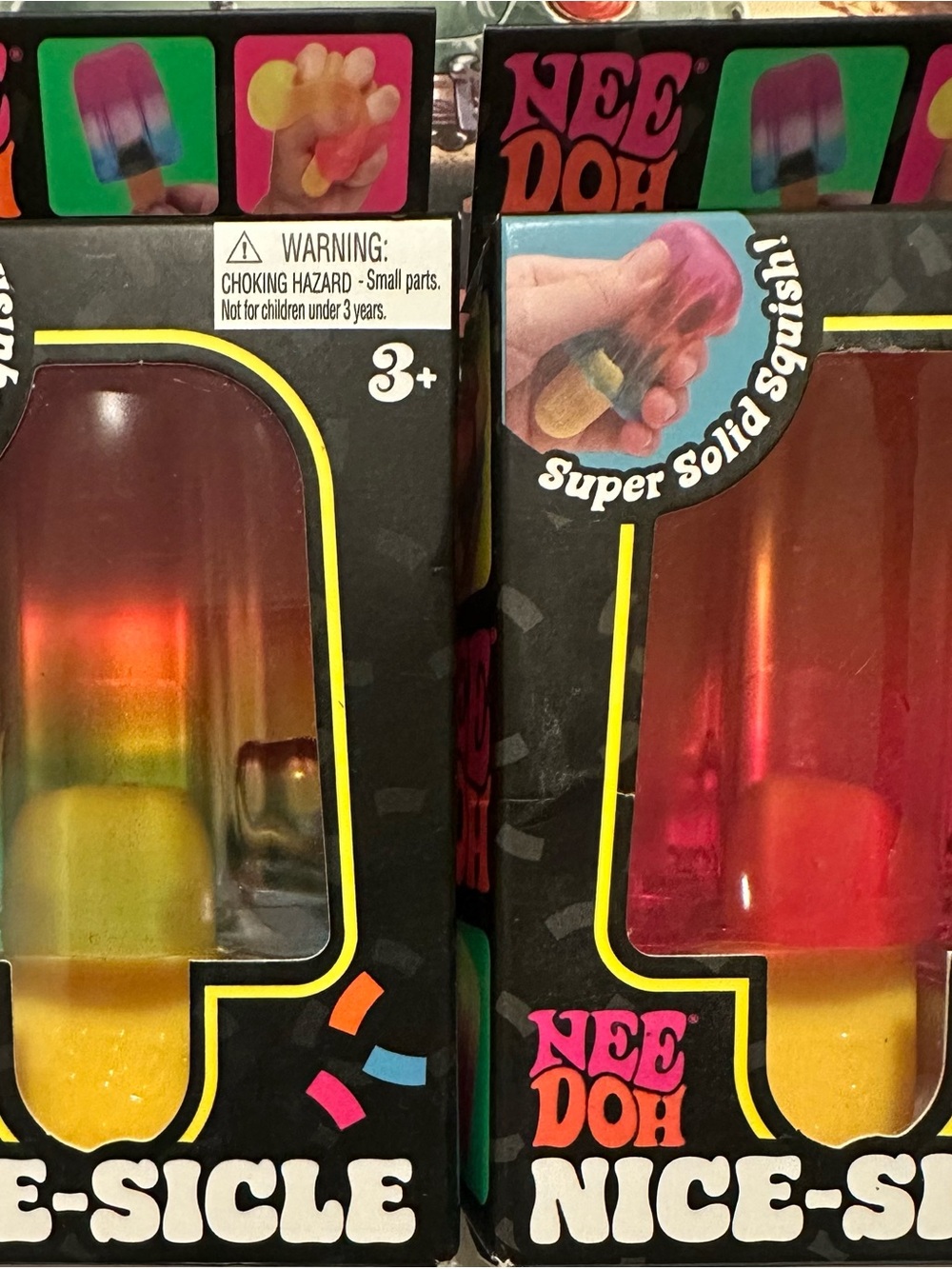 Nee Doh Super Solid Squish Nice-Sicle Fidget Toy Set of 2